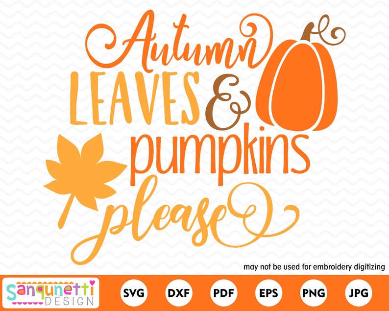 Download Autumn leaves and pumpkins SVG fall cut file for ...