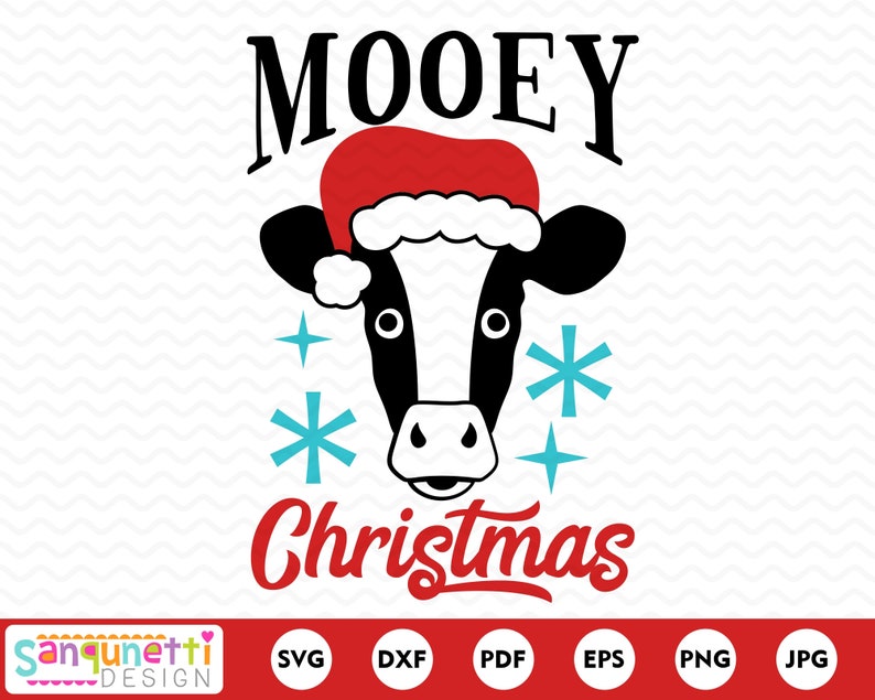 Download Mooey Christmas cow svg Farm holiday cut file cow digital ...