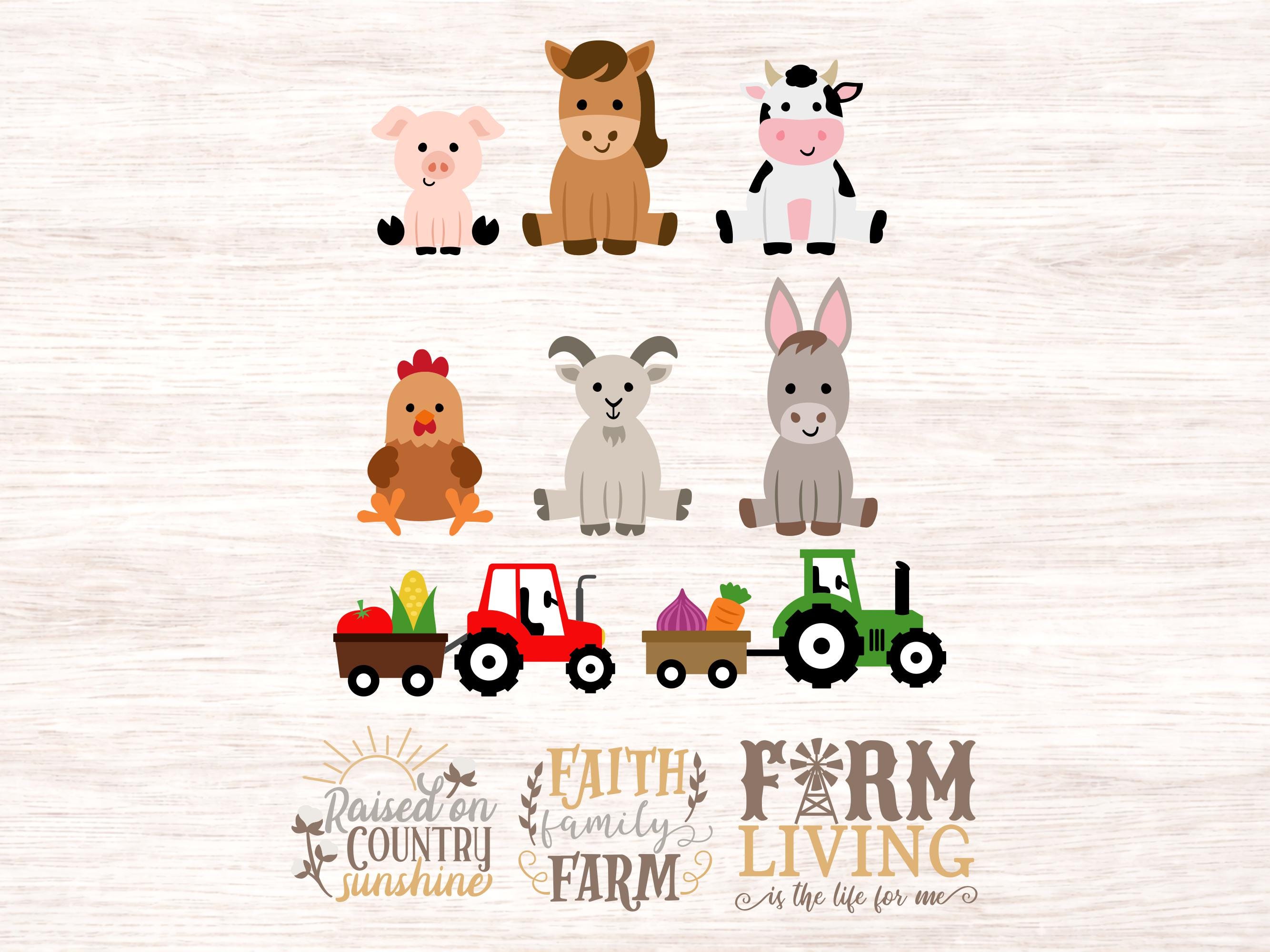 Barnyard Lettering Farm Clipart and Barnyard Animals, Farm Lettering, Country Digital Art ...