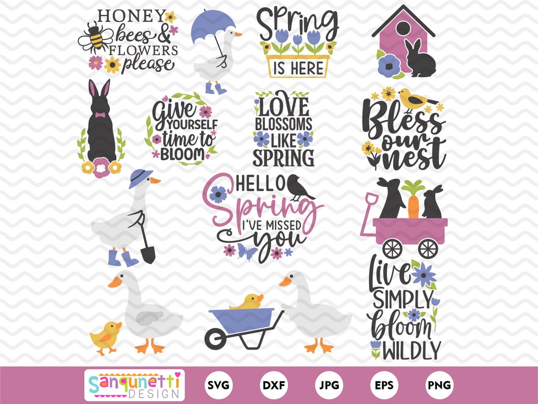 Spring House Svg Spring SVG Clipart Bundle: Home Decor Designs (digital Download) - Etsy