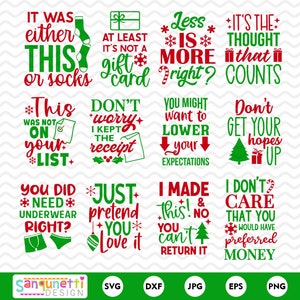 Weihnachten Geschenkanhänger SVG, lustige Weihnachtsanhänger, Weihnachten Clipart