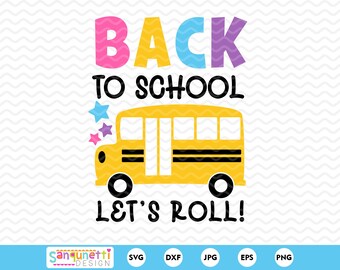 Back to School SVG: School Bus Design - First Day PNG (Digital Download)