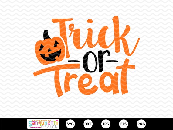 Halloween Trick or treat SVG, pumpkin cut file for silhouette and cricut