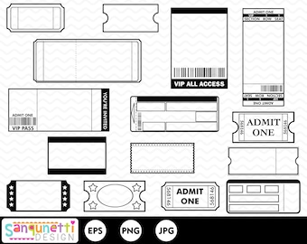movie ticket clipart etsy