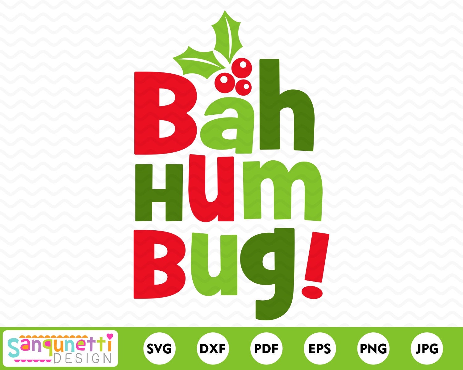 Bah Humbug Christmas SVG lettering cut file for silhouette or | Etsy