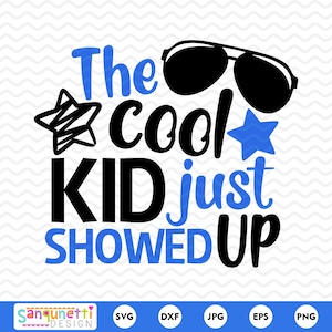 クールな子供が学校に現れた SVG、新学期のカットファイル