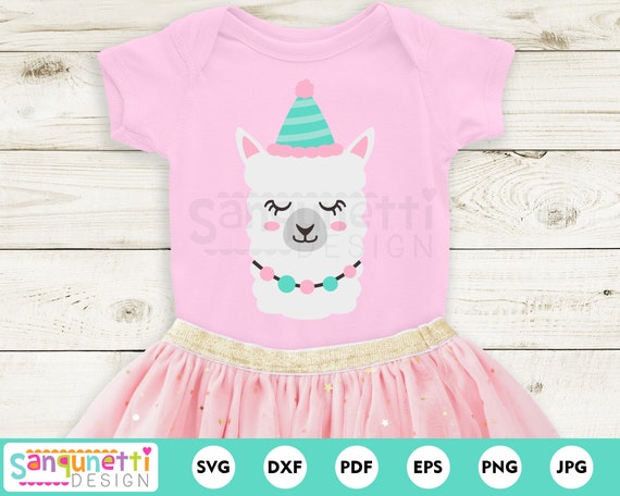 Download Birthday Llama Svg Cutting Files Cut File For Girls Etsy
