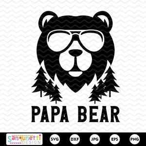 Papa ours SVG | Lime cool papa ours | Fête des pères PNG