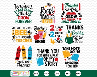 Teacher SVG Bundle, Teacher appreciation SVG, Teacher clipart