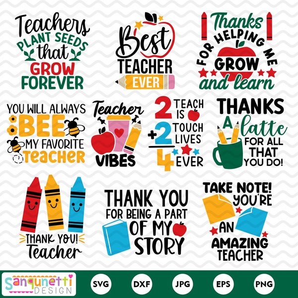 Teacher SVG Bundle, Teacher appreciation SVG, Teacher clipart