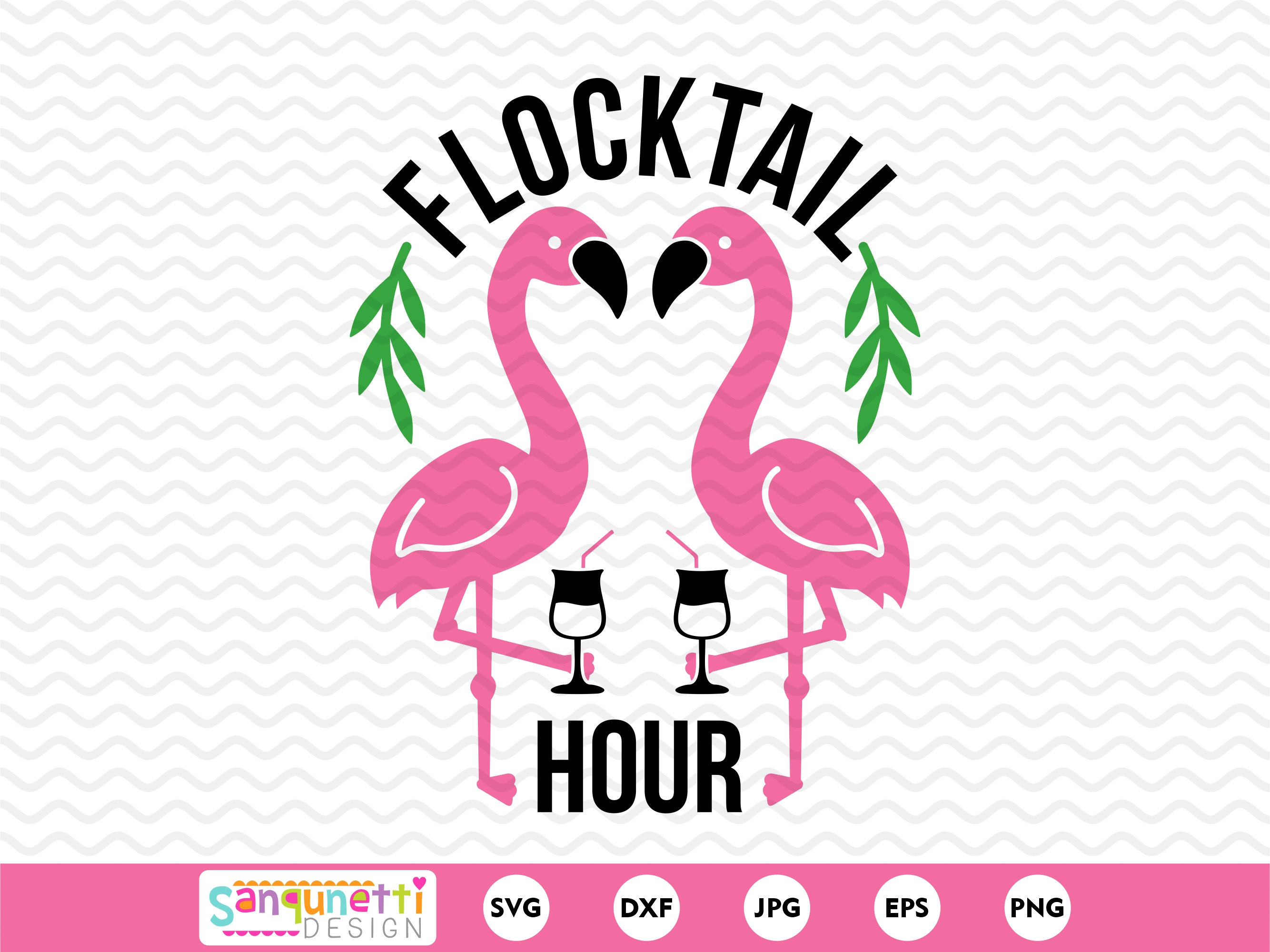 Flocktail Hour Flamingo SVG, Summer Flamingo SVG, Cocktail Cut File, Cricut  and Silhouette - Etsy
