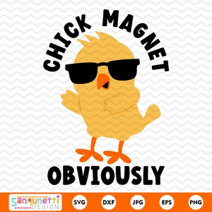 Aimant poussin SVG, svg chemise de Pâques pour garçons mignons, aimant poussin PNG