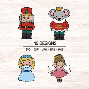 Nutcracker Ballet Clipart Set | SVG Bundle, Ballerina, Mouse King