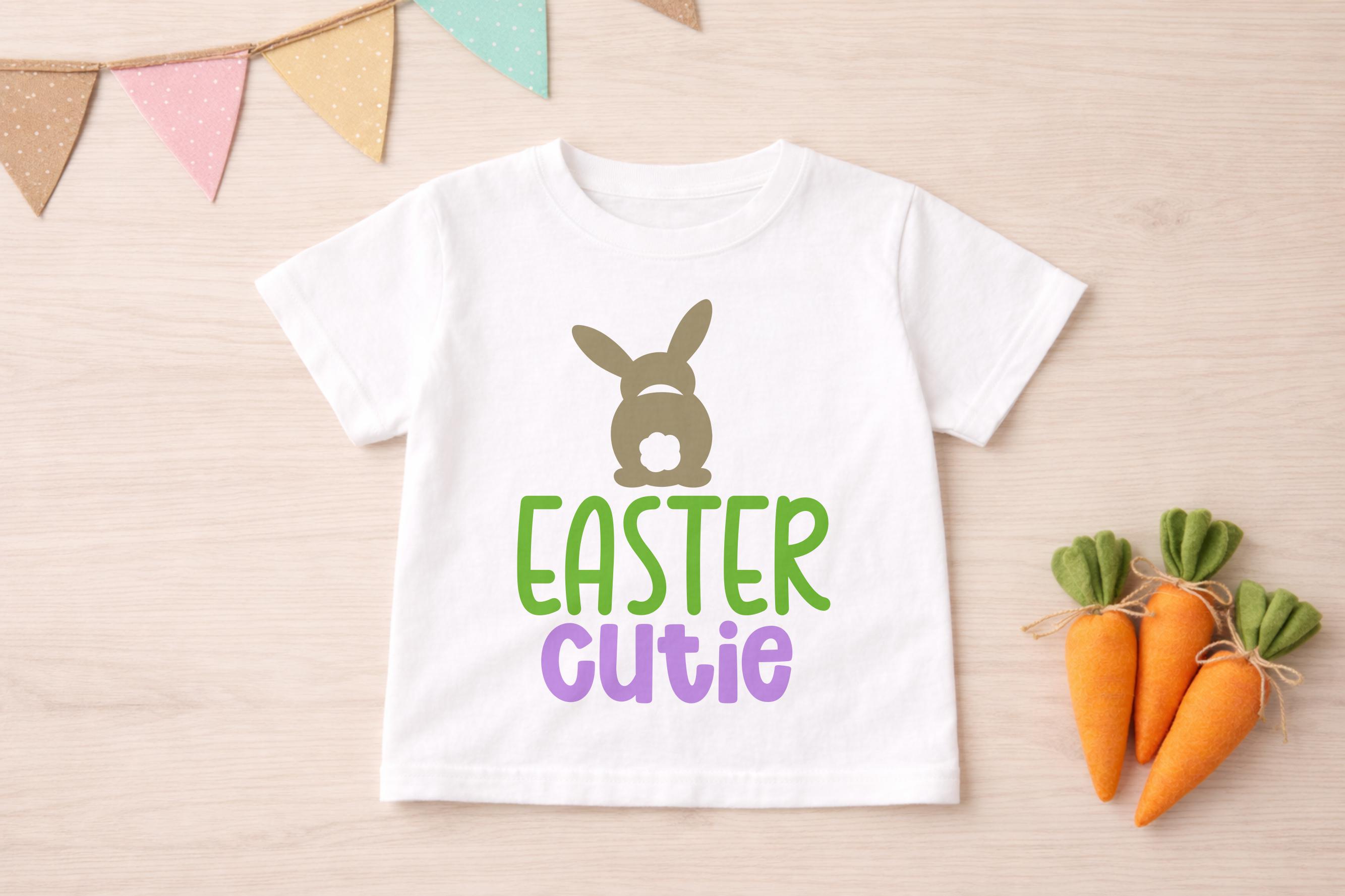 Easter Cutie SVG With Bunny Design for Kids and Baby Shirts - Etsy