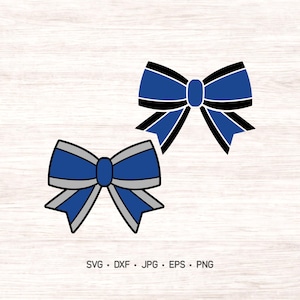 Cheer Bow SVG: Cheerleading Hair Bow Clipart (Digital Files)