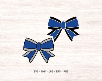 Cheer Bow SVG: Cheerleading Hair Bow Clipart (Digital Files)