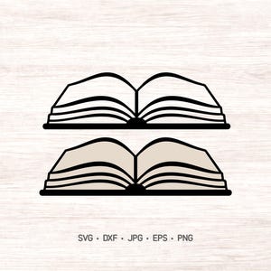 Open Book SVG, Reading PNG, Book Lover Digital Design, Library Clipart
