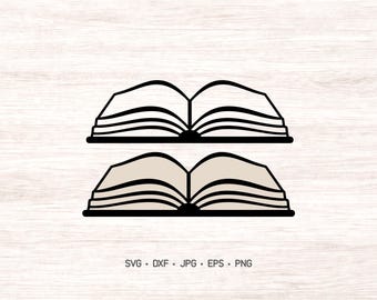 Open Book SVG, Reading PNG, Book Lover Digital Design, Library Clipart