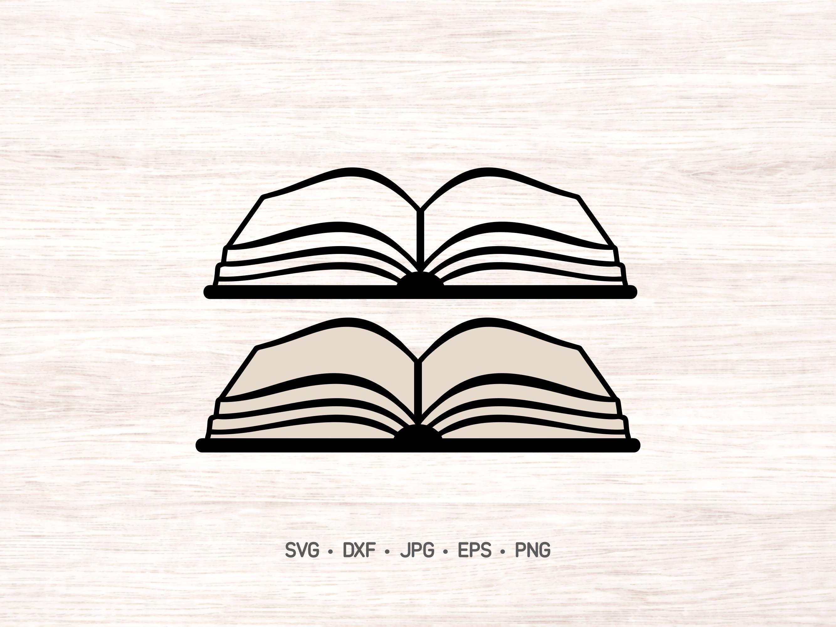 Open Book SVG, Reading PNG, Book Lover Digital Design, Library Clipart ...