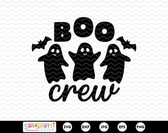 Boo Crew Halloween Ghost SVG | Matching Shirt Design (Digital Files)