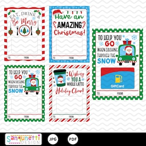 Titolare della carta regalo di Natale, titolare della carta regalo stampabile