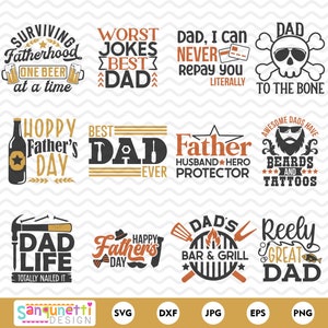 Vaderdag SVG-bundel | Papabundel| Vaderdagclipart