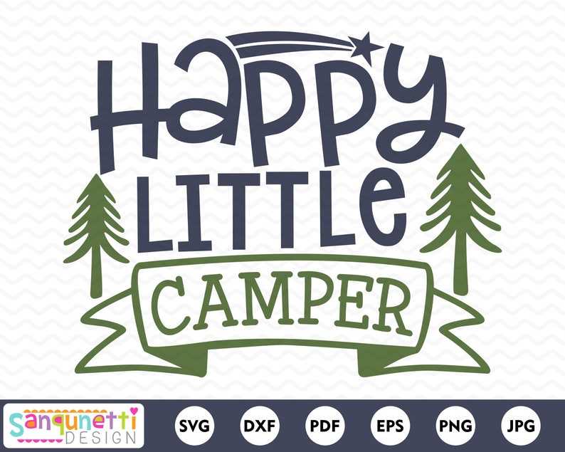 Happy Little Camper svg summer kids cutting file for | Etsy
