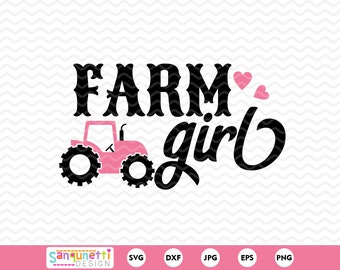 Farm Girl Tractor SVG: Southern Cutting File (Digital Download)