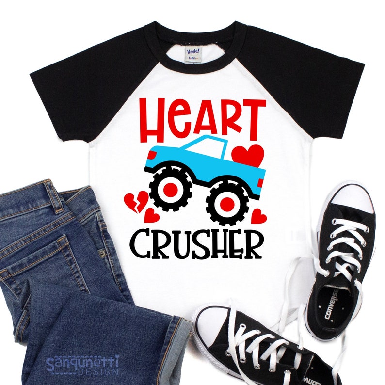 Download Heart Crusher monster truck SVG boys Valentine cutting ...