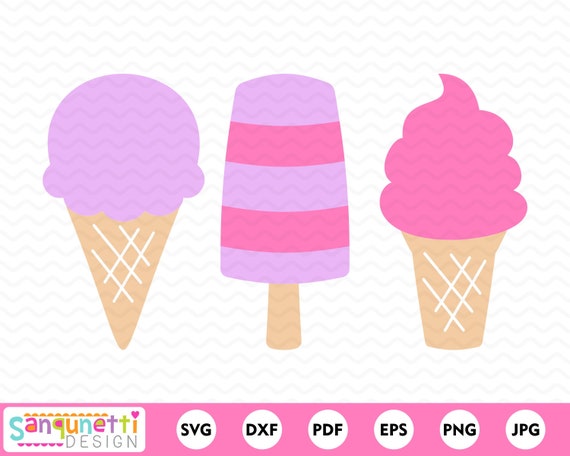 Cute Sweet Ice Cream SVG PNG Digital File Clipart Instant Download Cut File  for Cricut and Silhouette Full Stencil Sublimation Graphics