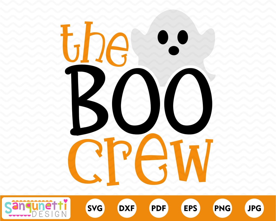 Boo Crew Halloween lettering SVG Fall cut file for Etsy