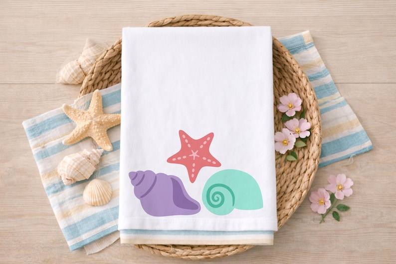 Seashell Clipart Bundle: Beach Shell SVG, Starfish, Conch (Digital Files) image 4