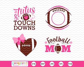 Football pour filles et mamans svg, fichiers de coupe sportifs silhouette ou cricut