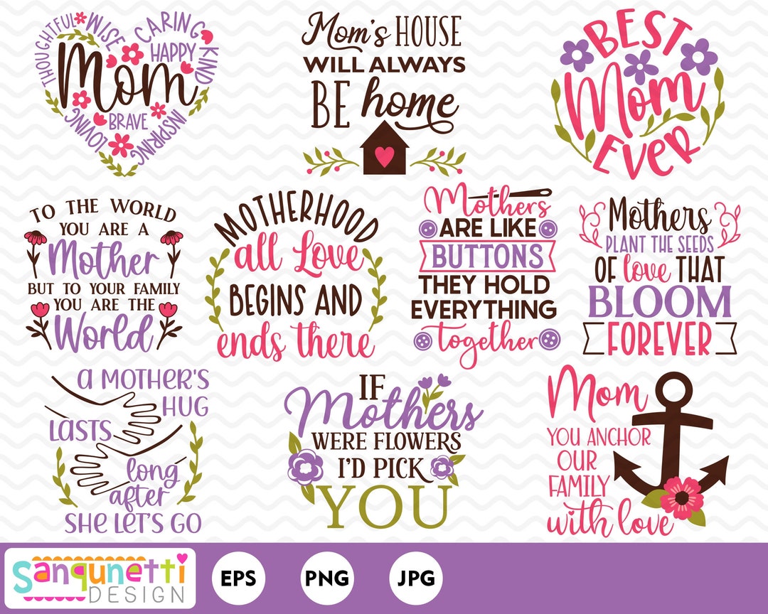 Mother's Day Clipart Mom Appreciation Digital Art Instant - Etsy