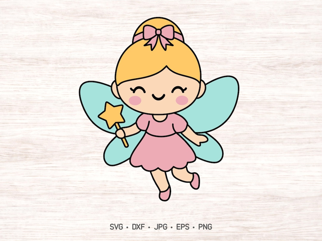 Cute Fairy SVG – Enchanted Fairy Girl Clipart - Etsy