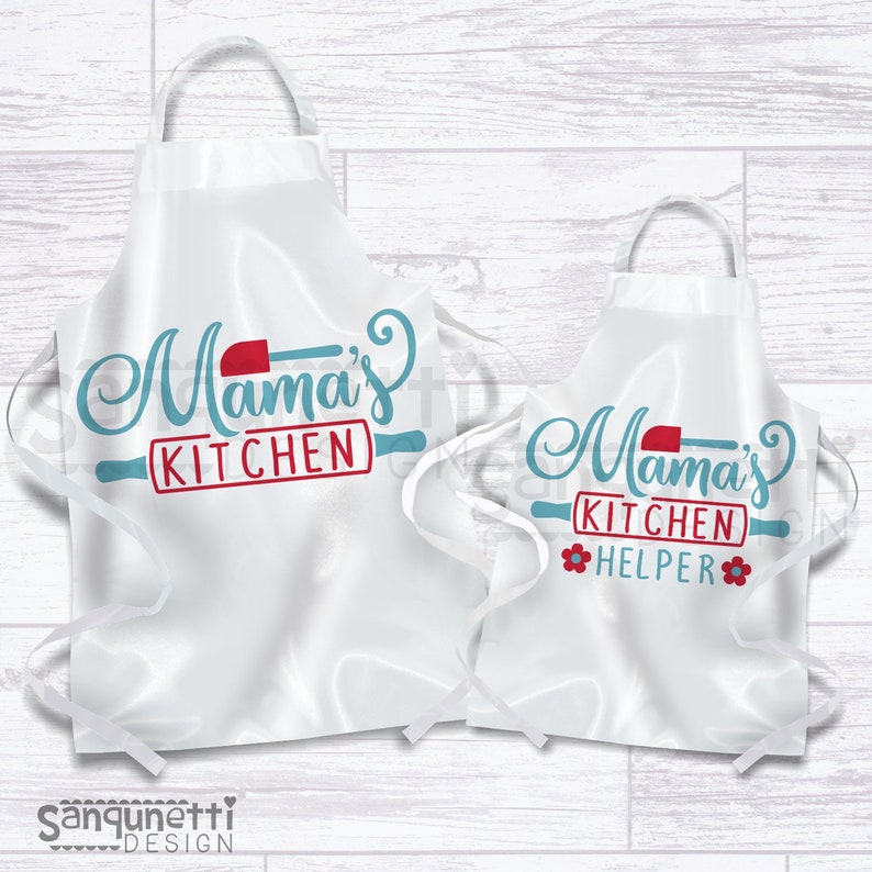 Download Mama's Kitchen and helper SVG mommy and me svg kitchen | Etsy