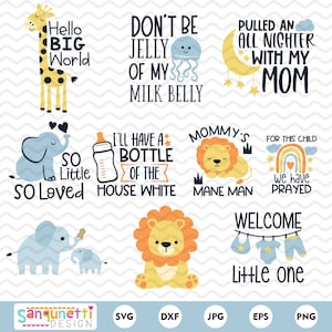 Baby und Neugeborene SVG und Clipart, Baby-Dusche-Digitale Kunst-sofort-Download
