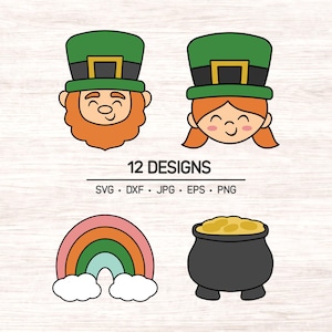 Leuke St. Patrick's Day SVG- en clipartbundel, dikke St. Patrick's-graphics