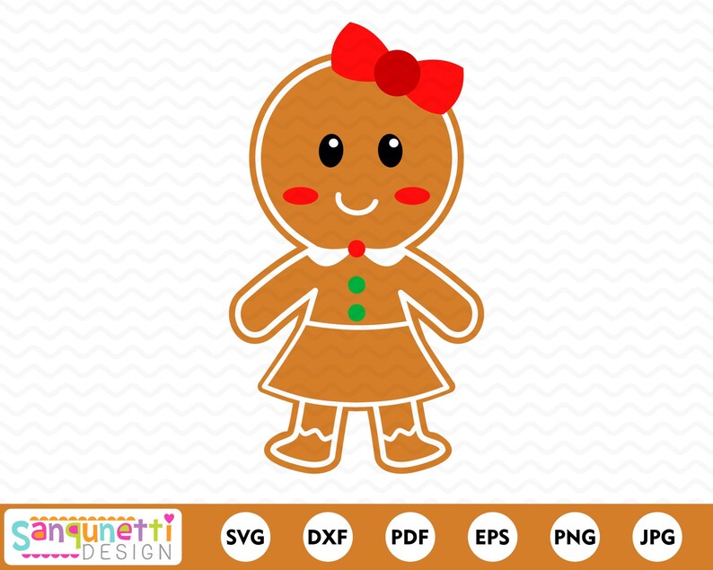 Download Gingerbread Girl Christmas SVG Winter cut file for | Etsy