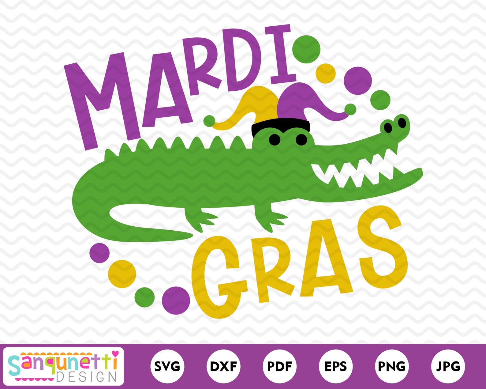 mardi gras alligator beads
