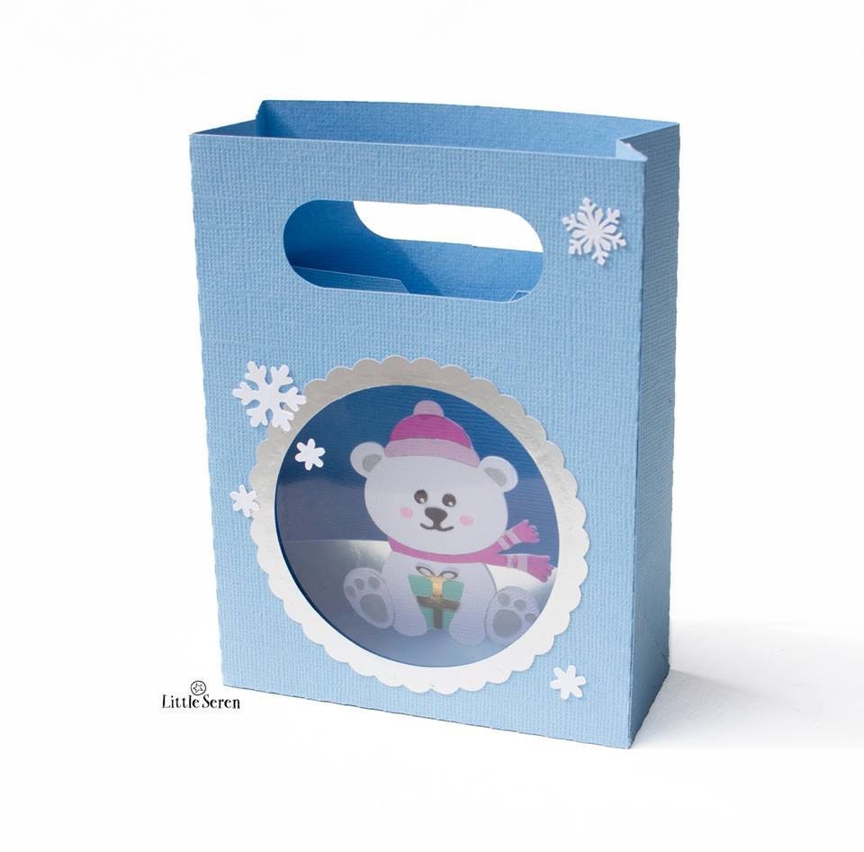 Christmas Polar Bear SVG With Gift , Winter Bear Cut File for Cricut ...