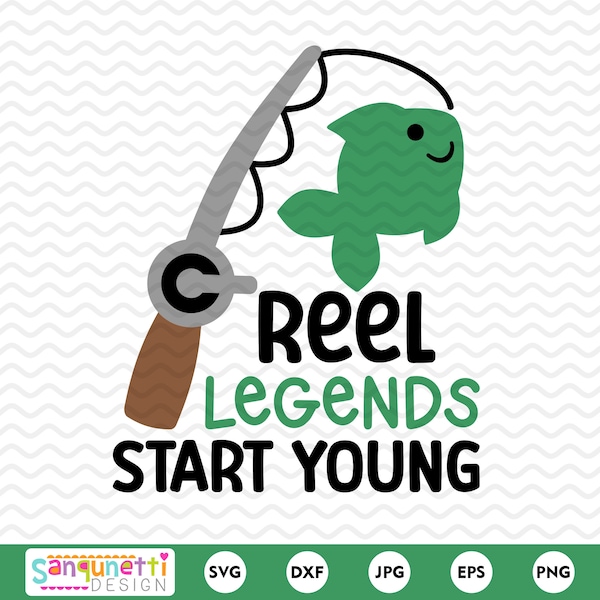 Reel Legends Start Young - Cute Fishing Design