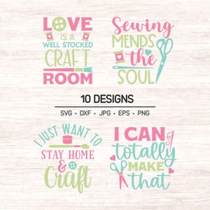 Crafting & sewing clipart bundle , craft hobbies digital, instant download