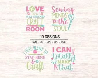 Crafting & sewing clipart bundle , craft hobbies digital, instant download