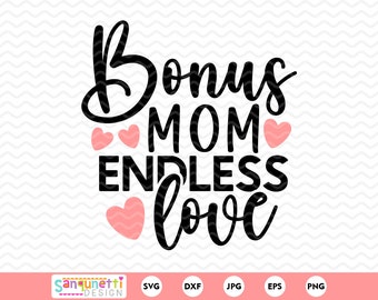 Bônus Mãe Amor Sem Fim SVG: Design de Madrasta (Arquivos Digitais)