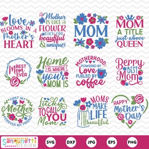 Muttertag SVG Bundle, Muttertag Clipart, Mutter Bundle
