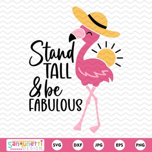 Flamingo SVG zomerontwerp - sta hoog en wees fantastisch clipart