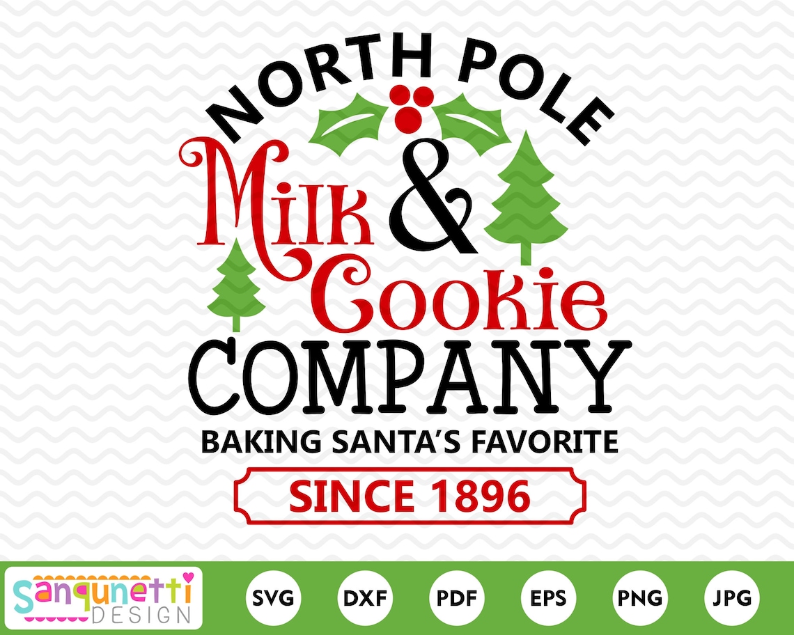 North Pole Milk and Cookie Company SVG Christmas SVG Png Jpg - Etsy