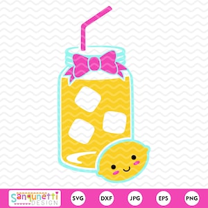 Lemonade SVG, summer drink cut file, digital lemon cricut and silhoutte