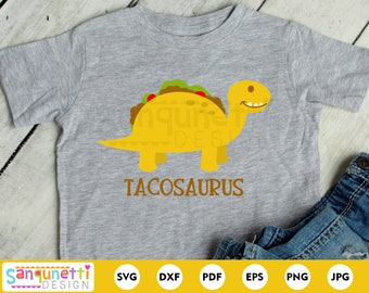 Tacosaurus taco dinosaur SVG,  dino cut file for silhouette and cricut